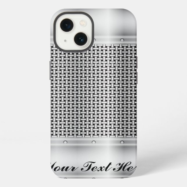 Faux Silver Metal Pattern  iPhone X Case (Back)