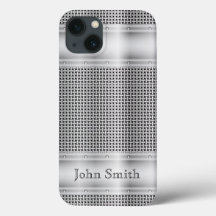 Faux Silver Metal Pattern  iPhone X Case