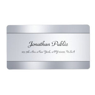Faux Silver Modèle moderne manuscrit