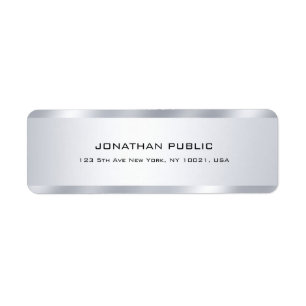 Faux Silver Moderne Minimaliste Professionnel Élég