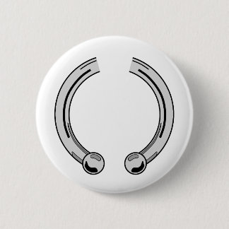 Faux Silver Piecing 2 Inch Round Button