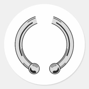 Faux Silver Piecing  Classic Round Sticker