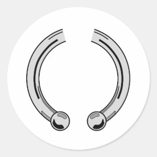 Faux Silver Piecing  Classic Round Sticker