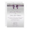 Faux Silver Sequins Diamonds Purple Bow Wedding
