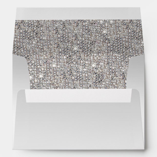 Faux Silver Sequins Envelopes (Back (Bottom))