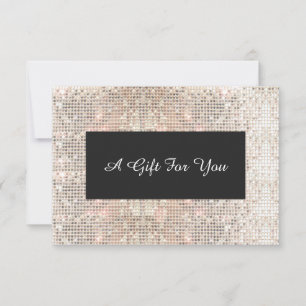 Faux Silver Sequins Spa and Salon Gift Certificate