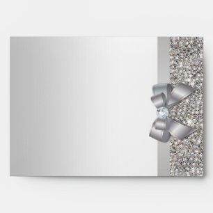 Faux Silver Sequins with Return Address Envelope