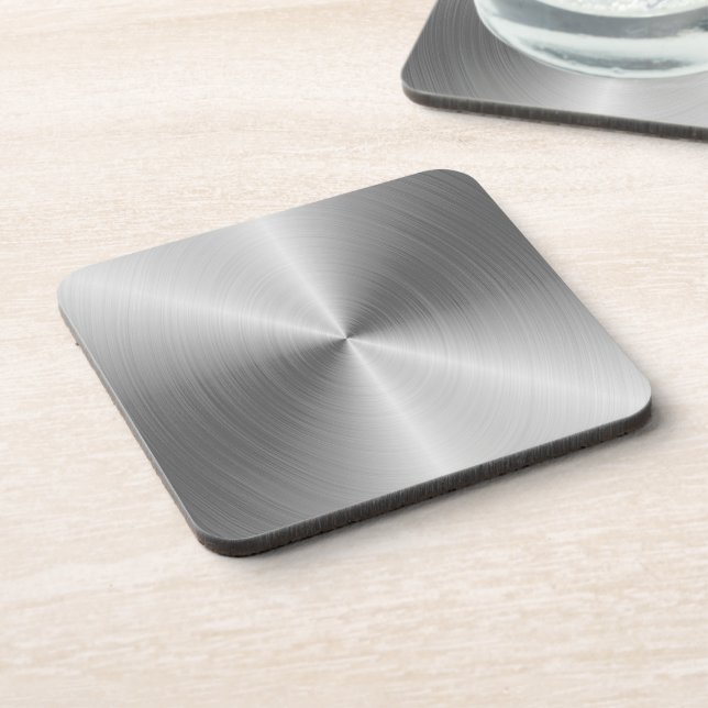 Faux Silver Stainless Steel  Coaster (Left Side)