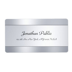 Faux Silver Template Modern Handwritten Script