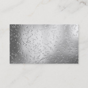 Faux Silver Textured Metal 015 Business Card
