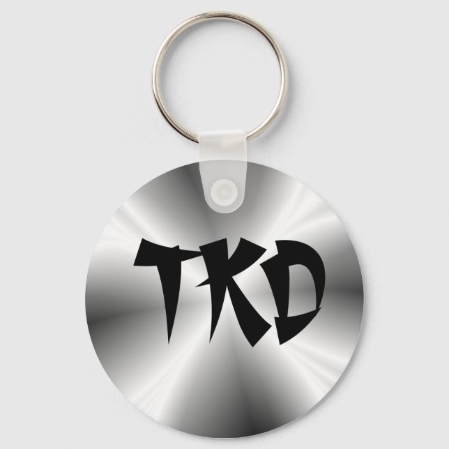 Faux Silver TKD Keychain (Front)