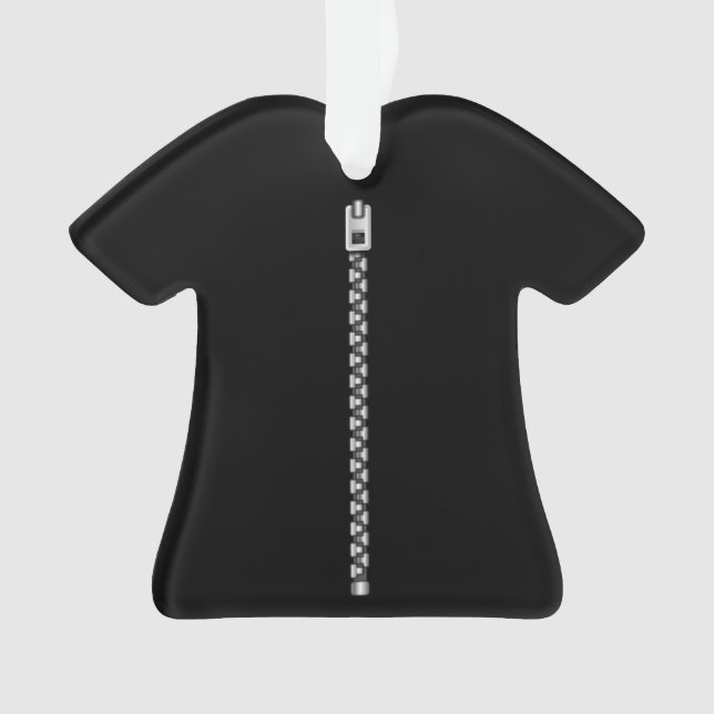 Faux Silver Zipper Ornament (Front)