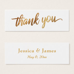 Faux Smooth Gold Script Merci Cadeau de Mariage