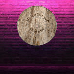 Faux Soft Old Wood•Custom Dartboard<br><div class="desc">Brown,  grey and/or black tree bark photos or wood cut board photos (not real wood or tree bark).  Customizable text areas.  Templates at right for your convenience.</div>