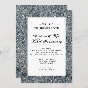 Faux Sparkle Mariage Anniversaire Invitation