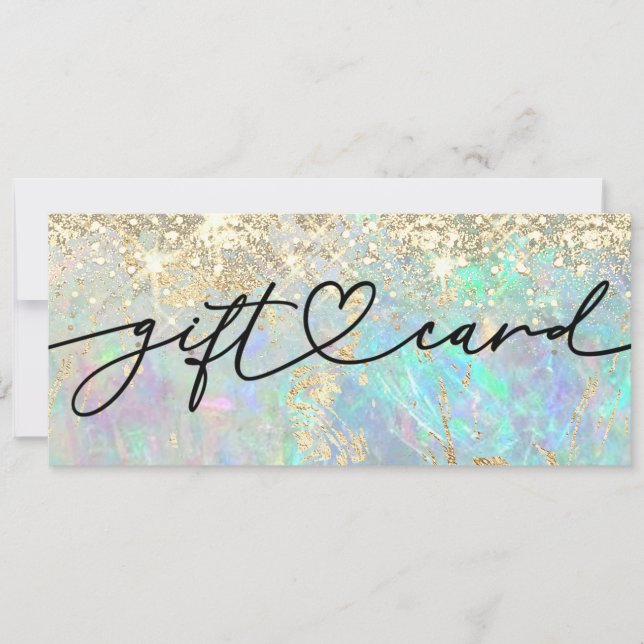 faux sparkle opal gift certificate (Front)