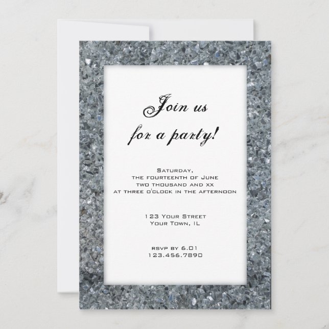 Faux Sparkle Party Invitation (Front)