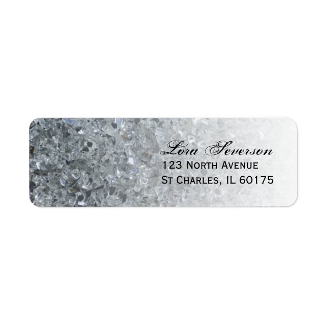 Faux Sparkle Return Address (Front)