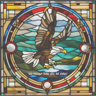 Faux Stained Glass Bald Eagle