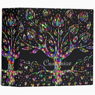 Faux Stained Glass Tree Of Prosperity Binder