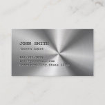 Faux Stainless Steel Sports Agent Business Card<br><div class="desc">Faux Stainless Steel Sports Agent Business Card.</div>