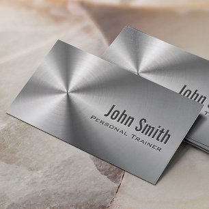 Faux Stainless Steel Trainer Business Card