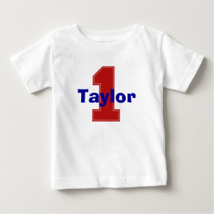 Faux Stitch First Birthday Shirt