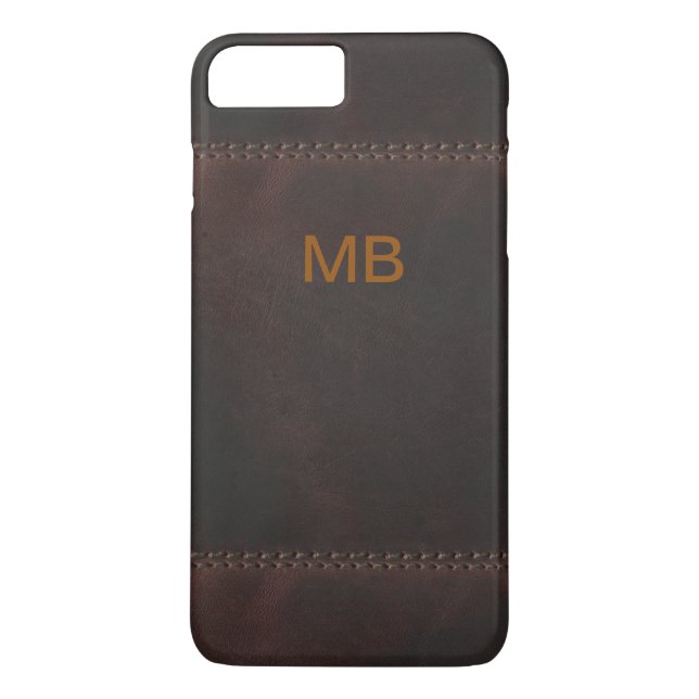 Faux Stitched Leather Case-Mate iPhone Case (Back)