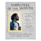 Faux stone employee of the month photo display