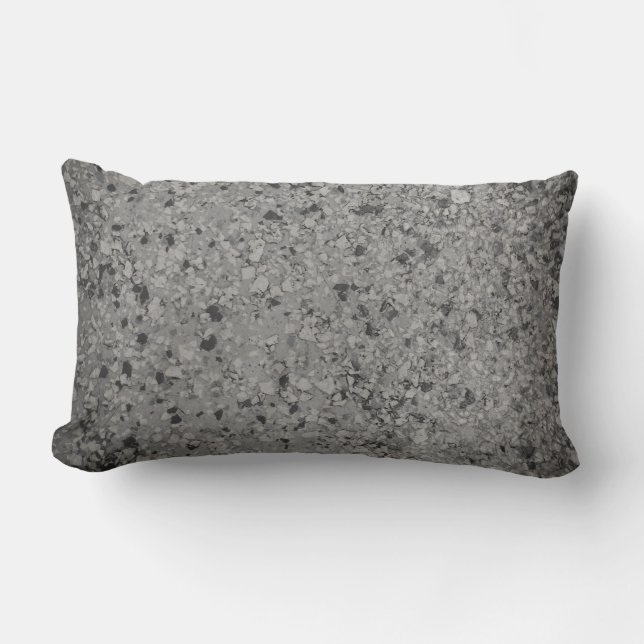 faux stone surface lumbar pillow (Front)
