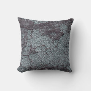 Faux Stone Textured Industrial Style Throw Pillow