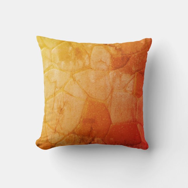 faux stone tile pattern aged photo throw pillow (Front)