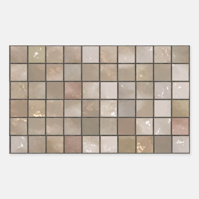 Faux Tan Floor Tile Image Sticker (Front)