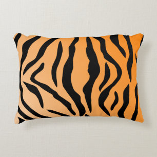 Faux Tiger Print Decorative Pillow