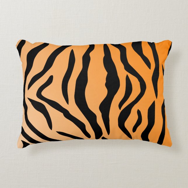 Faux Tiger Print Decorative Pillow (Front)