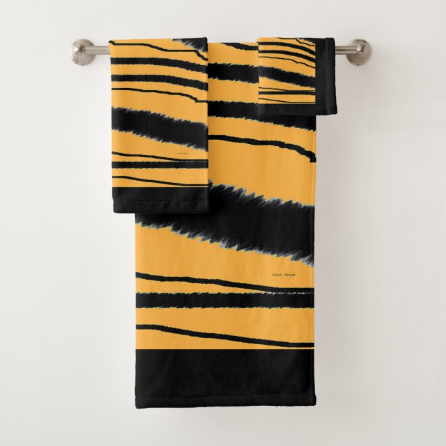Faux Tiger Print Poly Coton  (En situation)