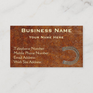 Faux Tooled Leather Western style IV Biz Cartes