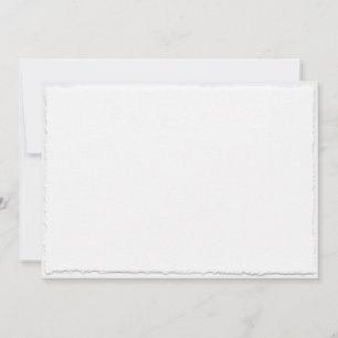 Faux Torn Deckle Edge Wedding Invitation Template