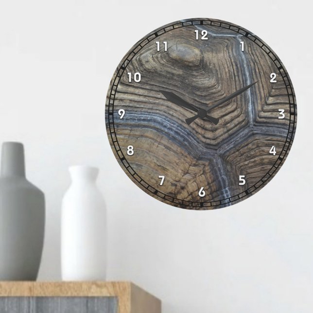 Faux TortoiseShell Élégante Grande Horloge (Créateur téléchargé)