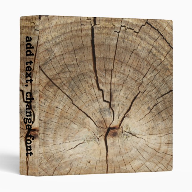 Faux Tree Rings Background Binder (Front/Spine)