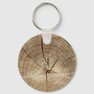 Faux Tree Rings Background Keychain