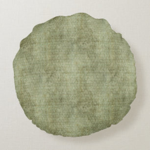 Faux Velvet - Mint Green Round Pillow
