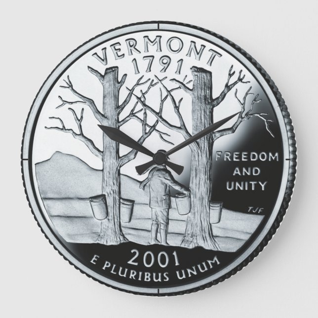 Faux Vermont State Quarter Clock (Front)