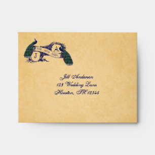 Faux Vintage Paper Printed A2 RSVP Envelopes