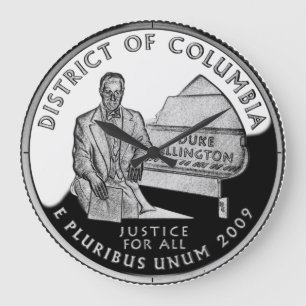 Faux Washington District of Columbia Quarter Large Clock