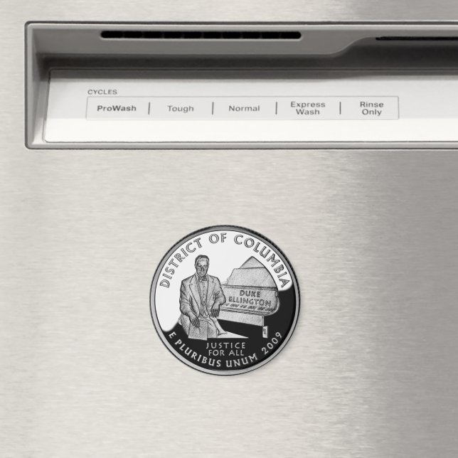 Faux Washington District of Columbia Quarter Magnet (In Situ (Dishwasher))