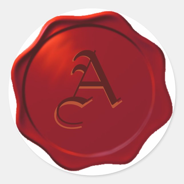 Faux Wax Seal 2 with your choice of initial! (Front)