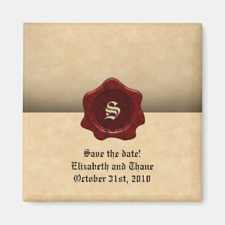 Faux Wax Seal and Parchment Vintage Goth Magnet