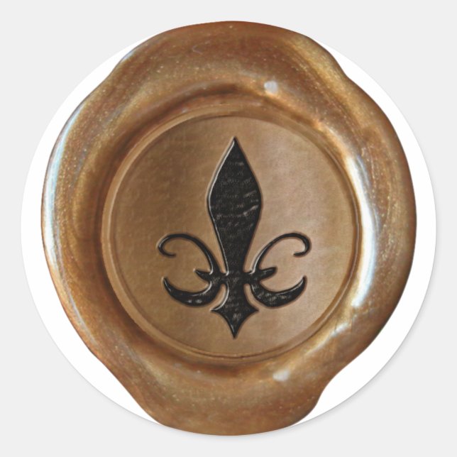 Faux Wax Seal - Copper w/ Black - SPADE (Front)