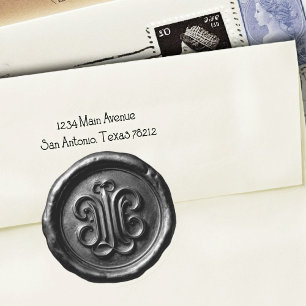 Faux Wax Seal Deep Impression Black